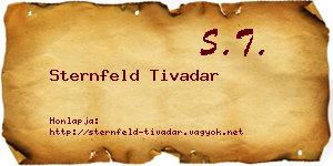 Sternfeld Tivadar névjegykártya